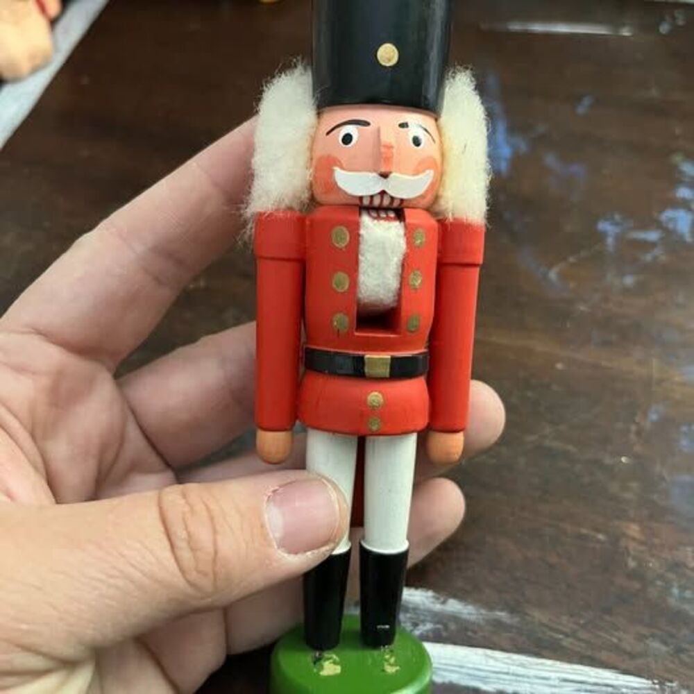 Vintage Wooden Nutcracker Soldier Ornament